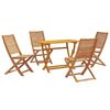 vidaXL Garten Essgruppe 5 pcs Braun Massivholz Akazie