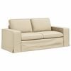 vidaXL Sofa 140cm Creme Metall