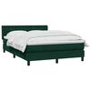 vidaXL Boxspringbett mit Matratze Dunkelgr&uuml;n 160x210 cm Samt