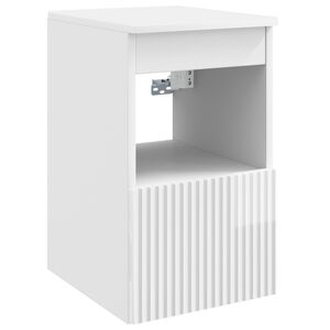 vidaXL Badezimmerschrank Hochglanz Wei&szlig; 30 x 35 x 50 cm Holzwerkstoff