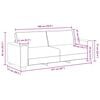 vidaXL 3-Sitzer-Sofa Wolkengrau 220x77x82 cm Stoff