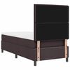 vidaXL Boxspringbett mit Matratze Dunkelbraun 90 x 190 cm Stoff