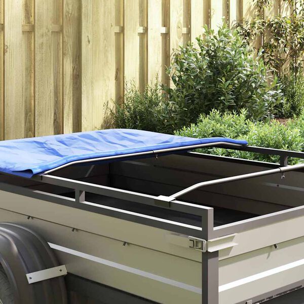 vidaXL geeignet f&uuml;r flache Planenhalterung 2 pcs Silber 100-145 cm