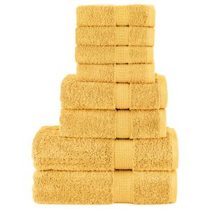 vidaXL 8 tlg. Premium-Handtuch-Set SOLUND Golden 600 g/m&sup2;