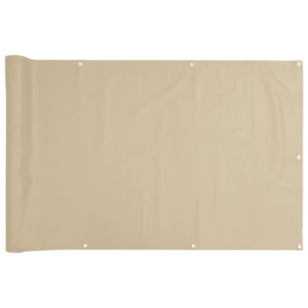 vidaXL Balkonsichtschutz Oxfordgewebe 75x600 cm Beige