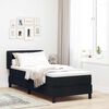 vidaXL Boxspringbett mit Matratze Schwarz 80 x 200 cm Stoff