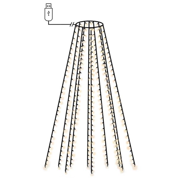 vidaXL Weihnachtsbaum-Lichternetz mit 300 LEDs 300 cm