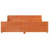 vidaXL Massivholzbett ohne Matratze Wachsbraun 180x200 Kiefernholz