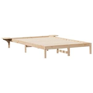 vidaXL Bettgestell mit Nachttischen Natur 160 x 210 cm