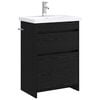 vidaXL Badezimmerm&ouml;bel-Set Schwarze Eiche 61 x 40 x 84,5 cm