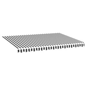 vidaXL Ersatzstoff f&uuml;r Markise Anthrazit und Wei&szlig; 380x295 cm Polyester
