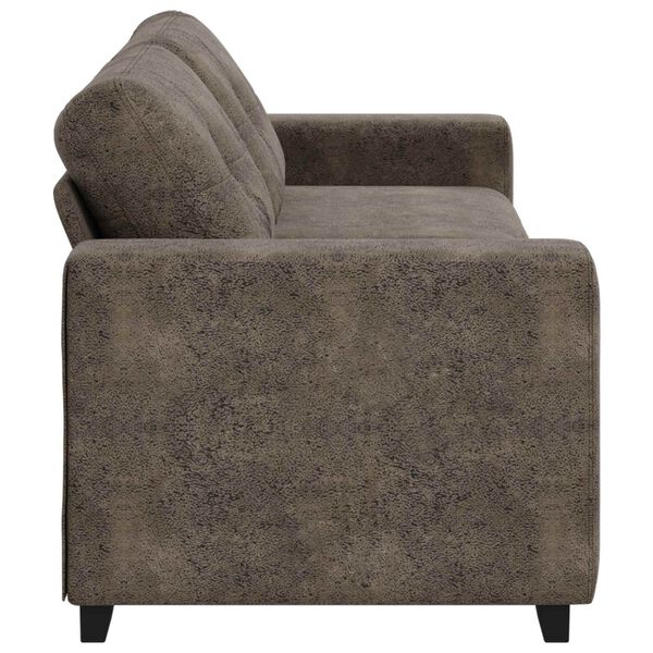 vidaXL 3-Sitzer-Sofa Dunkelgrau 180 cm Kunstleder