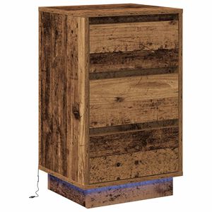 vidaXL Nachttisch Altholz 39 x 34,5 x 65 cm Holzwerkstoff