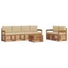 vidaXL Outdoor-Sofagarnitur 7 stk. Natur und Beige Massivholz Akazie