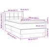 vidaXL Boxspringbett mit Matratze Hellgrau 80x220 cm Samt