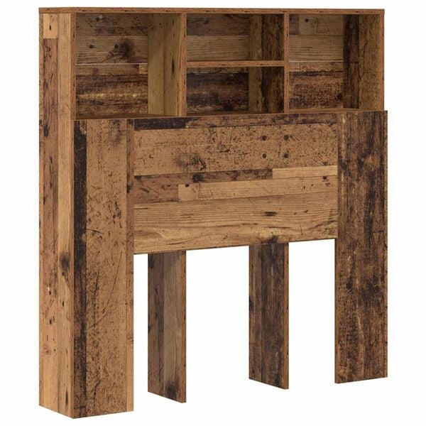 vidaXL Kopfteil Schrank Altholz 100 x 19 x 103,5 cm Holzwerkstoff