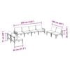 vidaXL Gartensofa-set mit Kissen 8 pcs Schwarz Stahl