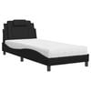 vidaXL Bett "Viana" mit Matratze Schwarz 90x200 cm Kunstleder