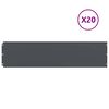 vidaXL Rasenkanten 20 Stk. Anthrazit 25x103 cm Kaltgewalzter Stahl