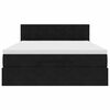 vidaXL Ottoman-Bett mit Matratze & LEDs Schwarz 140x200 cm Samt