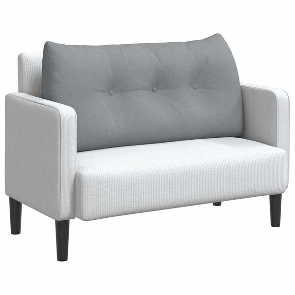 vidaXL R&uuml;cken Kissen Hellgrau 100 x 24 x 50 cm Stoff