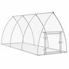 vidaXL Hasenstall Silbern 105x300x120 cm Verzinkter Stahl