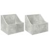 vidaXL LP Plattenbox 2 stk. Betongrau 37 x 33 x 32 cm Holzwerkstoff