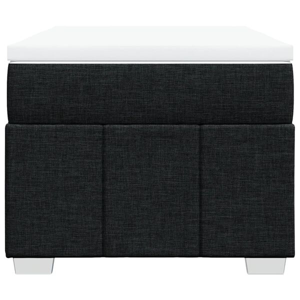 vidaXL Boxspringbett mit Matratze Schwarz 80x200 cm Stoff