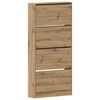 vidaXL Schuhschrank 80 x 21 x 163,5 cm Holzwerkstoff Artisan-Eiche