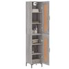 vidaXL Highboard Grau Sonoma 34,5x34x180 cm Holzwerkstoff