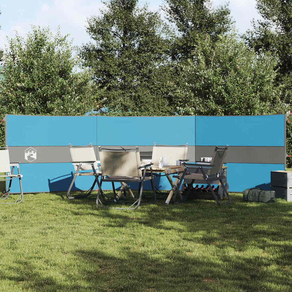 vidaXL Camping-Windschutz Blau 490x123 cm Wasserdicht