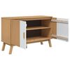 vidaXL Sideboard OLDEN Wei&szlig; und Braun 114x43x73,5 cm Massivholz Kiefer