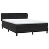 vidaXL Boxspringbett mit Matratze Schwarz 160x220 cm Samt