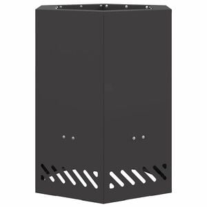 vidaXL Rauchfreie Feuerstelle Schwarz 38 x 38 x 51 cm Wetterfeststahl