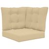 vidaXL Sofakissen f&uuml;r drau&szlig;en Polyester Beige 50,5 x 50,5 cm