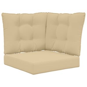 vidaXL Sofakissen f&uuml;r drau&szlig;en Polyester Beige 50,5 x 50,5 cm