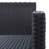 vidaXL Gartenm&ouml;bel-Sets Schwarz Poly-Rattan