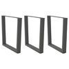 vidaXL Esstisch Beine V-Form 3 St&uuml;ck Anthrazit 90x(72-73,3) cm Stahl