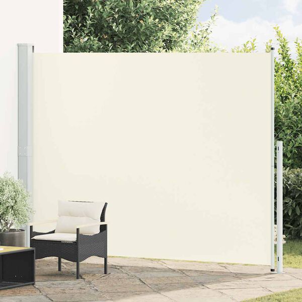 vidaXL Seitenmarkise Ausziehbar 220x300 cm Creme