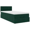 vidaXL Ottoman-Bett mit Matratze Dunkelgr&uuml;n 90x190 cm Samt