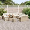vidaXL Gartensofa-set 13 pcs Beige Poly-Rattan
