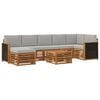 vidaXL Outdoor-Sofagarnitur 8 stk. Natur und Hellgrau