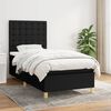 vidaXL Boxspringbett mit Matratze Schwarz 90x190 cm Stoff