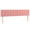 vidaXL Boxspringbett mit Matratze Rosa 160x200 cm Samt