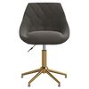 vidaXL Esszimmerstuhl Drehbar Dunkelgrau Samt
