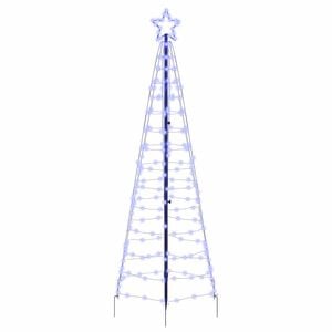 vidaXL LED Weihnachtsbaum mit Erdspie&szlig;en Blau 250 cm Eisen