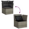 vidaXL 6-tlg. Garten-Sofagarnitur mit Kissen Grau Poly Rattan