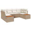 vidaXL Gartensofa-set 6 Stk. Beige Poly-Rattan