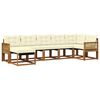 vidaXL Outdoor-Sofagarnitur 7 stk. Natur und Creme