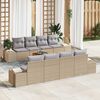 vidaXL Gartensofa-set 9 pcs Beige und Hellgrau Poly-Rattan